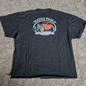 Matco Tools Black Cut Tag Size 2XL Vintage Car Back Graphic Automotive Shirt